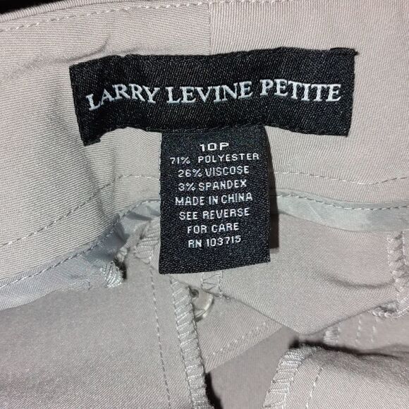 Larry Levine khaki dress capris Sz 10P - Picture 5 of 5